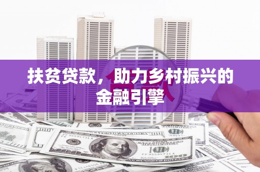 玛家扶贫贷款，助力乡村振兴的金融引擎