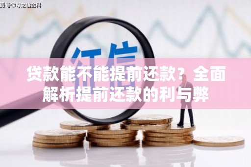 玛家贷款能不能提前还款？全面解析提前还款的利与弊