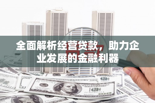玛家全面解析经营贷款，助力企业发展的金融利器