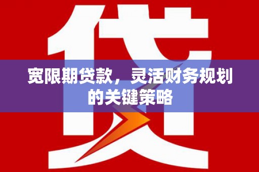 玛家宽限期贷款，灵活财务规划的关键策略