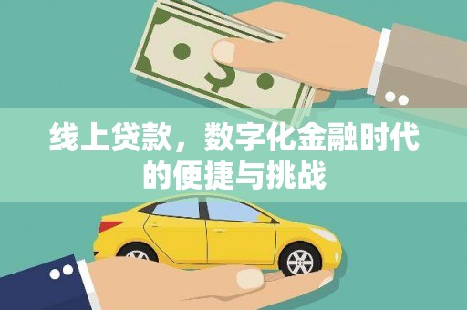 玛家线上贷款，数字化金融时代的便捷与挑战
