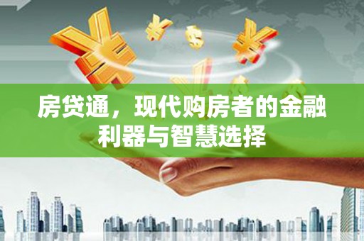 玛家房贷通，现代购房者的金融利器与智慧选择