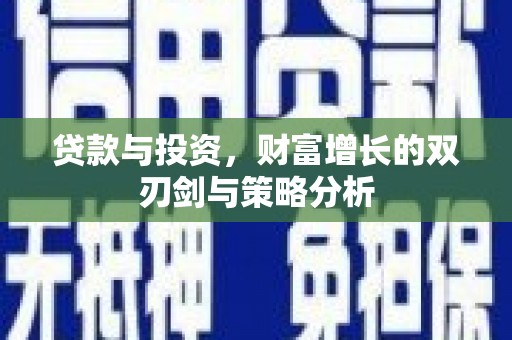 玛家贷款与投资，财富增长的双刃剑与策略分析