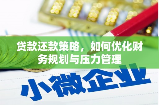 玛家贷款还款策略，如何优化财务规划与压力管理