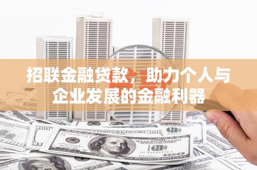 玛家招联金融贷款，助力个人与企业发展的金融利器