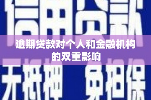 玛家逾期贷款对个人和金融机构的双重影响