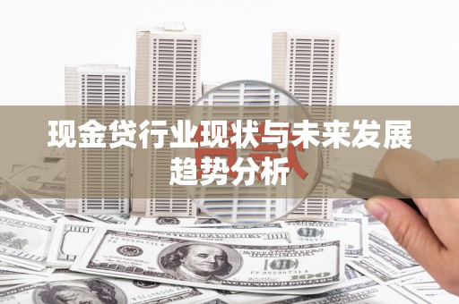 玛家现金贷行业现状与未来发展趋势分析
