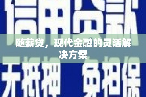 玛家随薪贷，现代金融的灵活解决方案