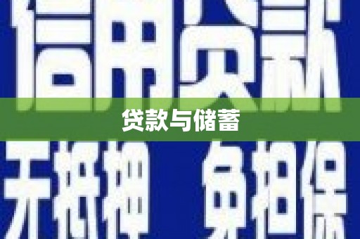 玛家贷款与储蓄