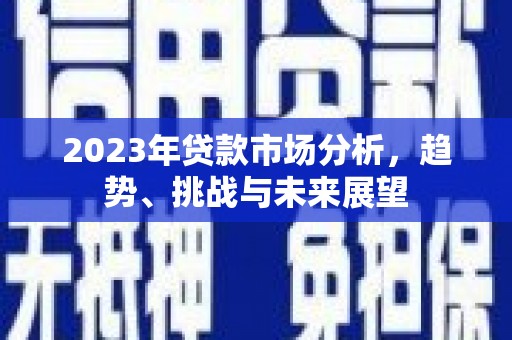 玛家2023年贷款市场分析，趋势、挑战与未来展望