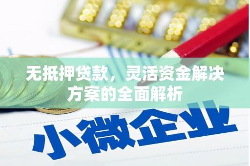 玛家无抵押贷款，灵活资金解决方案的全面解析