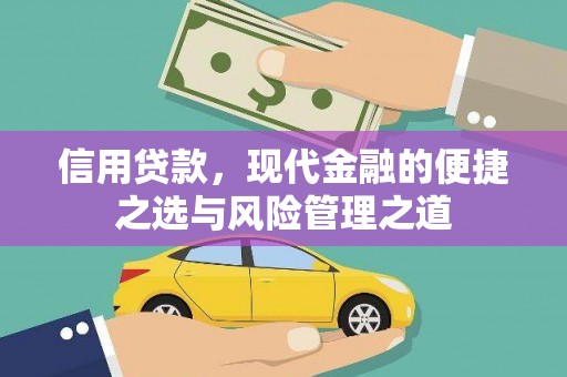 玛家信用贷款，现代金融的便捷之选与风险管理之道