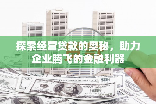 玛家探索经营贷款的奥秘，助力企业腾飞的金融利器
