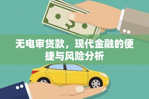 玛家无电审贷款，现代金融的便捷与风险分析