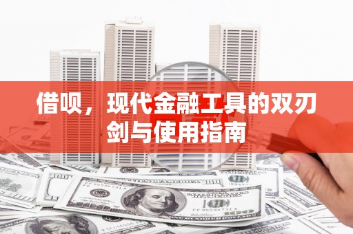 玛家借呗，现代金融工具的双刃剑与使用指南