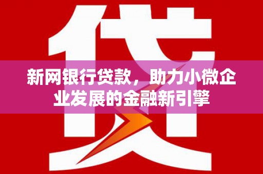 玛家新网银行贷款，助力小微企业发展的金融新引擎