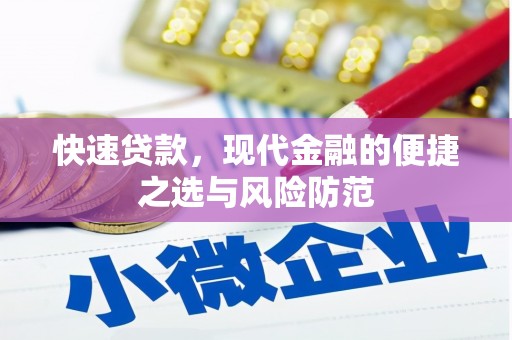 玛家快速贷款，现代金融的便捷之选与风险防范