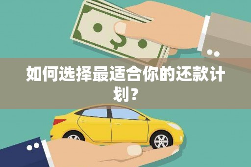 玛家如何选择最适合你的还款计划？