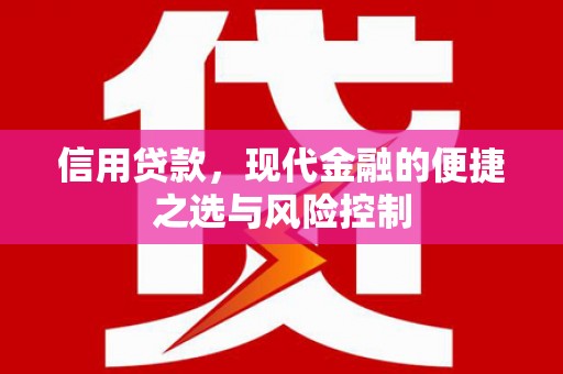 玛家信用贷款，现代金融的便捷之选与风险控制