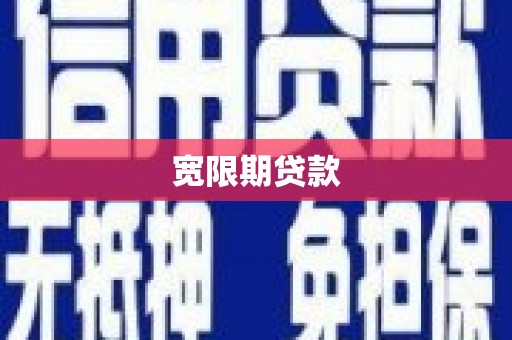 玛家宽限期贷款