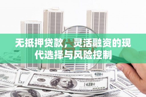 玛家无抵押贷款，灵活融资的现代选择与风险控制