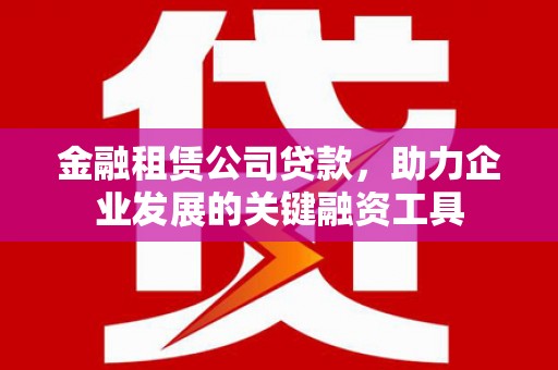 玛家金融租赁公司贷款，助力企业发展的关键融资工具