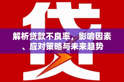 玛家解析贷款不良率，影响因素、应对策略与未来趋势