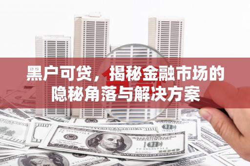 玛家黑户可贷，揭秘金融市场的隐秘角落与解决方案