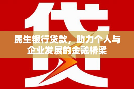 玛家民生银行贷款，助力个人与企业发展的金融桥梁