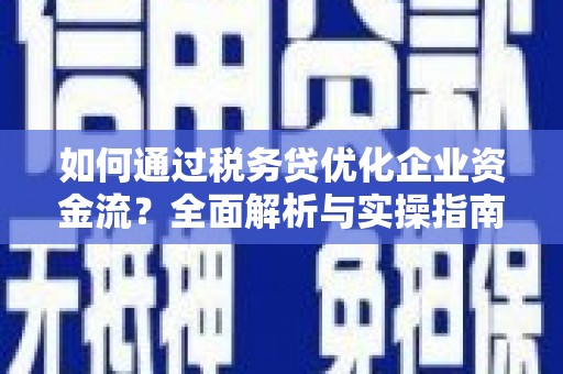 玛家如何通过税务贷优化企业资金流？全面解析与实操指南