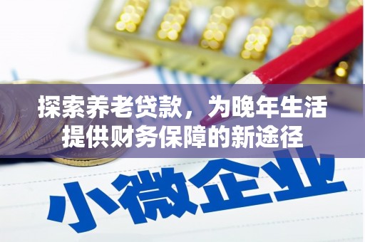 玛家探索养老贷款，为晚年生活提供财务保障的新途径