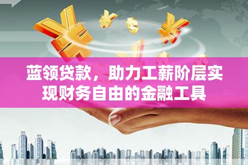 玛家蓝领贷款，助力工薪阶层实现财务自由的金融工具