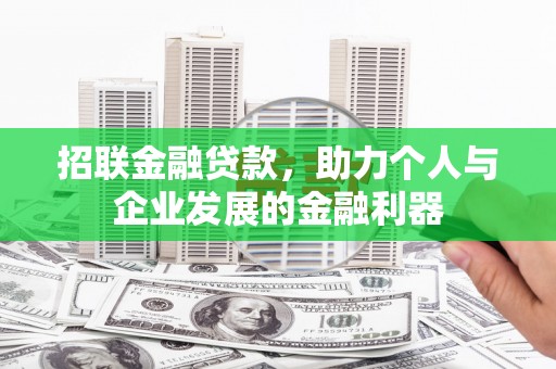 玛家招联金融贷款，助力个人与企业发展的金融利器