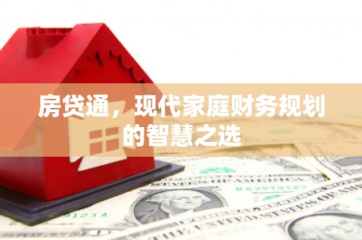 玛家房贷通，现代家庭财务规划的智慧之选