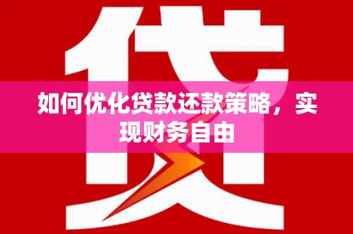 玛家如何优化贷款还款策略，实现财务自由