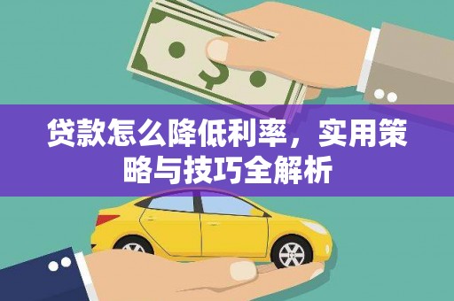 玛家贷款怎么降低利率，实用策略与技巧全解析
