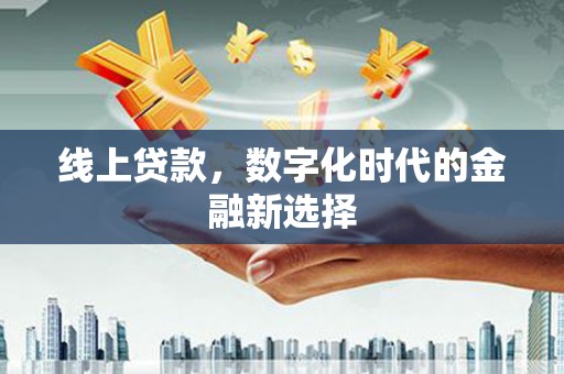 玛家线上贷款，数字化时代的金融新选择