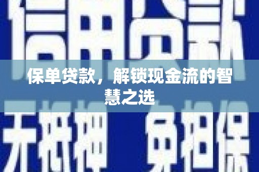 玛家保单贷款，解锁现金流的智慧之选