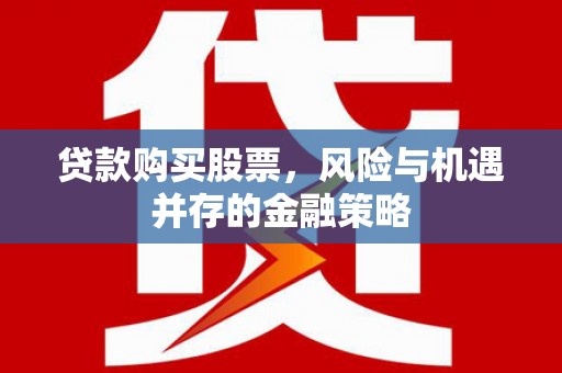 玛家贷款购买股票，风险与机遇并存的金融策略
