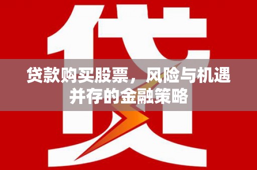 玛家贷款购买股票，风险与机遇并存的金融策略