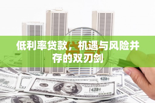 玛家低利率贷款，机遇与风险并存的双刃剑