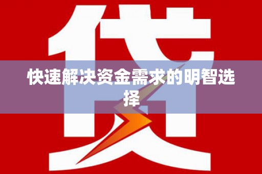 玛家快速解决资金需求的明智选择
