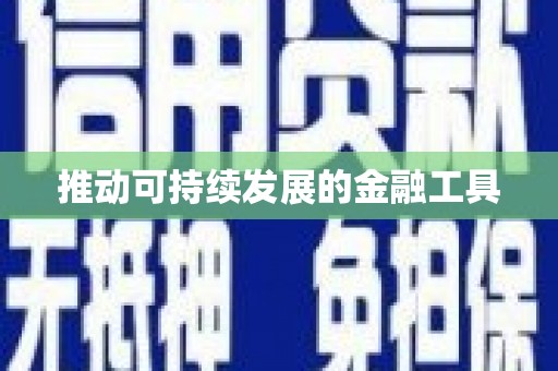 玛家推动可持续发展的金融工具