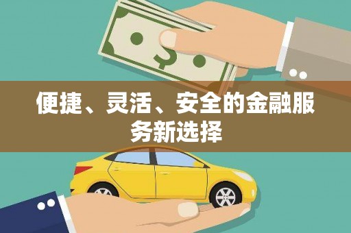 玛家便捷、灵活、安全的金融服务新选择